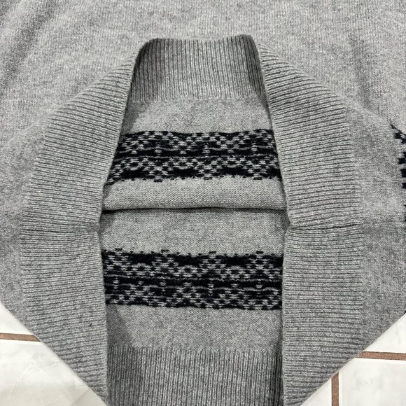 Goodthreads 100% Lambswool Fair Aisle Mens Size Medium Gray Sweater Cozy Holiday - Picture 9 of 9